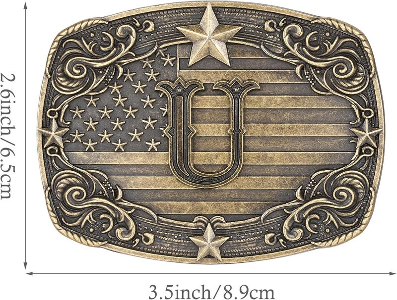 Flipslo Store Western Belt Buckle for Men Women Initial Letter A to Z Cowboy Belt Buckle Texas Buckle hebillas vaqueras para hombre - Image 2